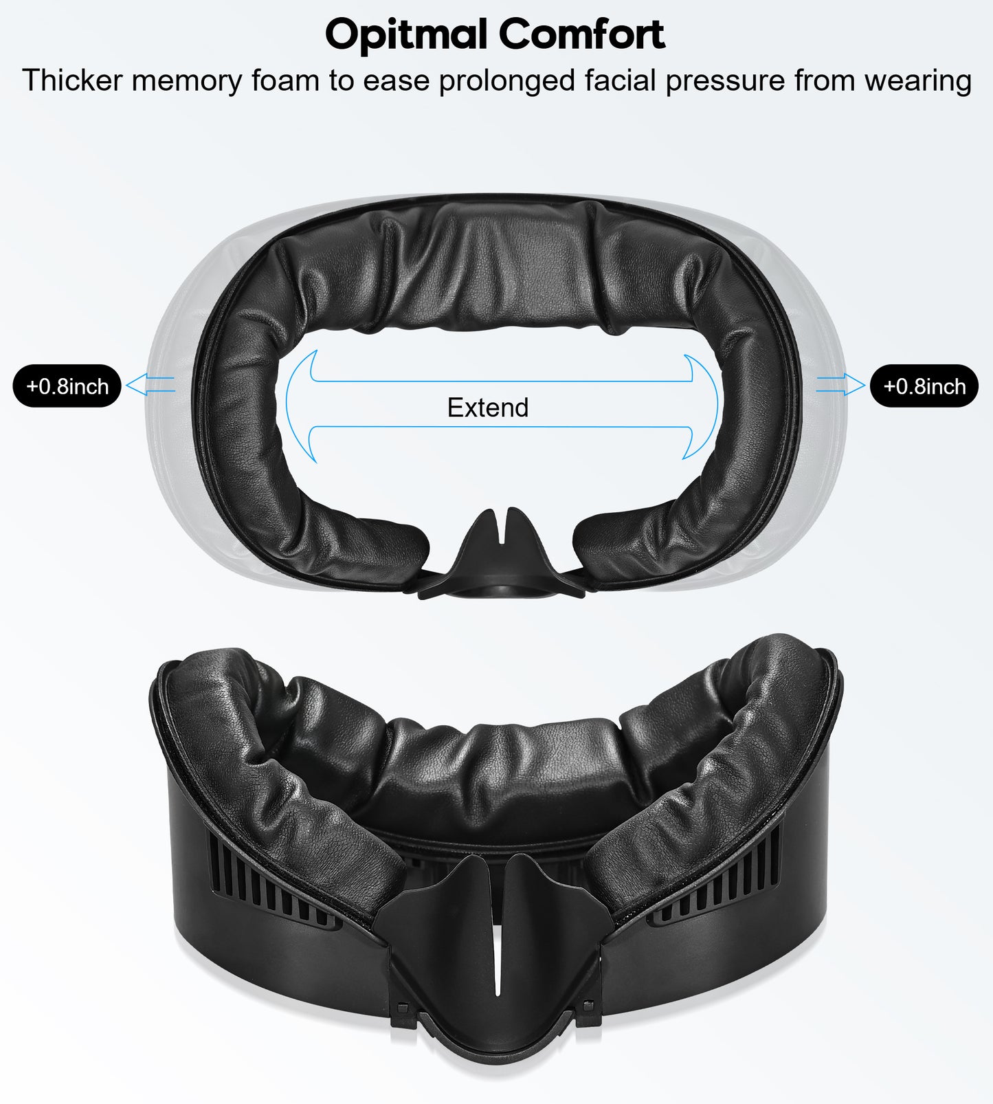 Facial Interface for Meta Quest 3, fitness-focused facial interface foam replacement, features Air-circulation design for enhanced comfort