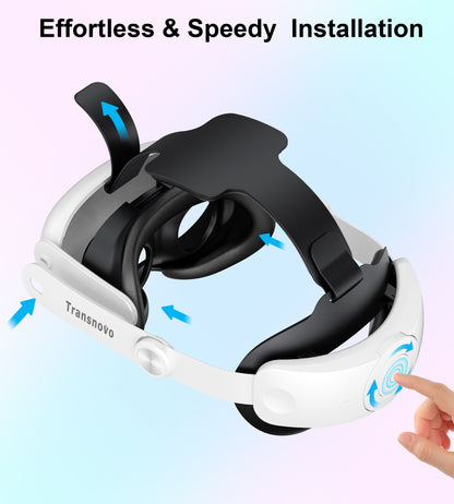 Elite Strap for Meta Quest 3/3S, One-Button Retractable Lightweight