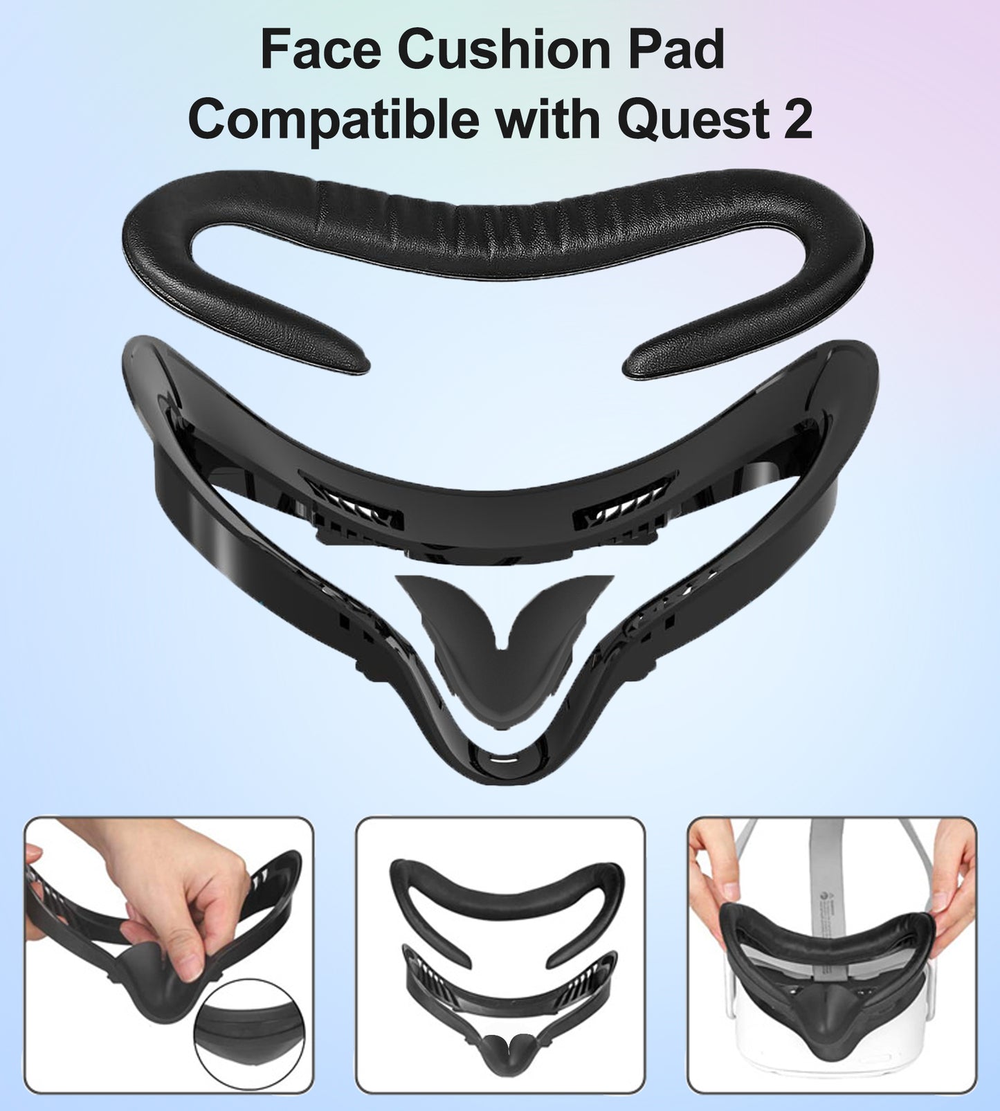 6000mAh Battery Head Strap for Oculus Quest 2 (5-in-1 Face Cover Set) One-Button Retractable Design,RGB Lights & LED Display, Quest 2 Accessories for Meta Quest 2 Head Strap